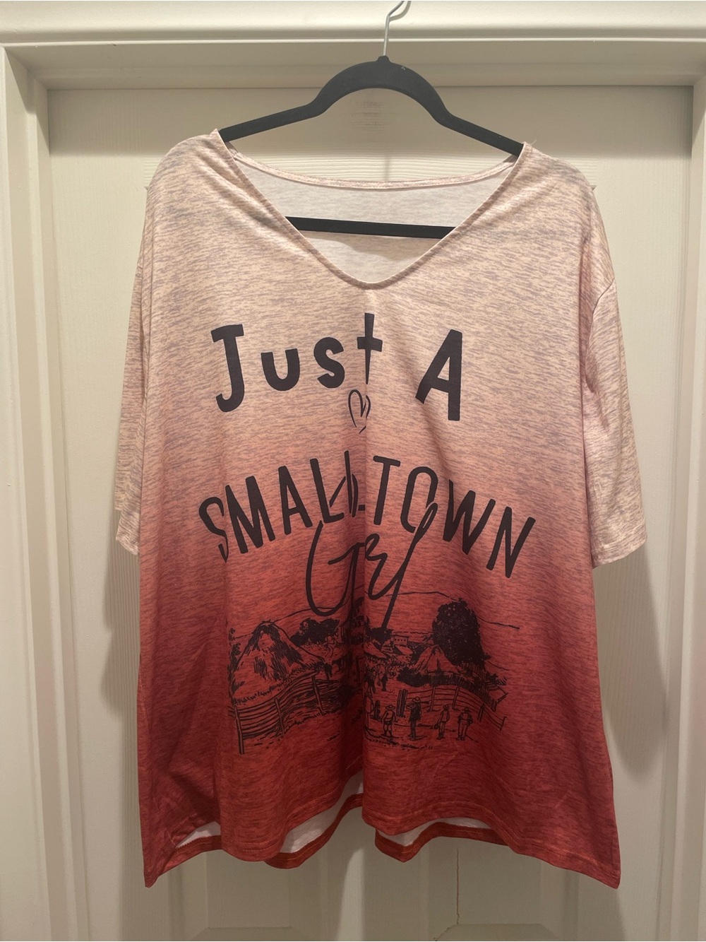 Plus Size Short Sleeve T-Shirt Women’s Size 5XL Just A Small Town Girl